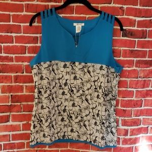 NWT ESLEY ladies Sleeveless blouse size L
